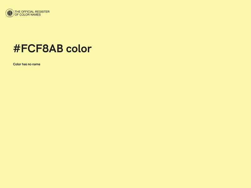 #FCF8AB color image