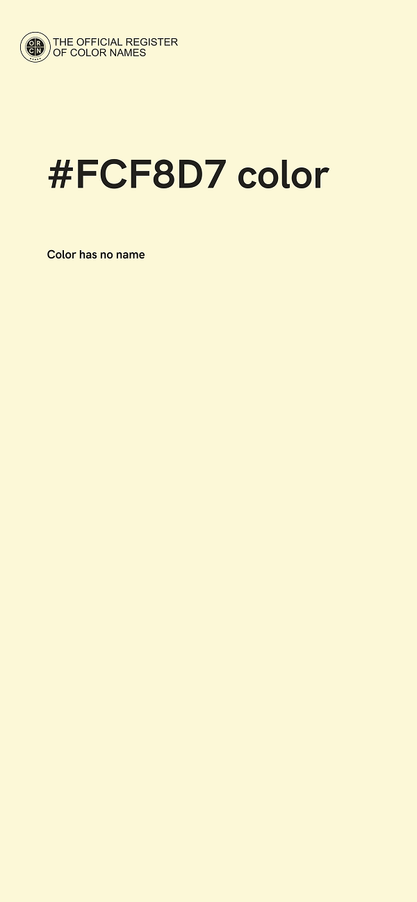 #FCF8D7 color image