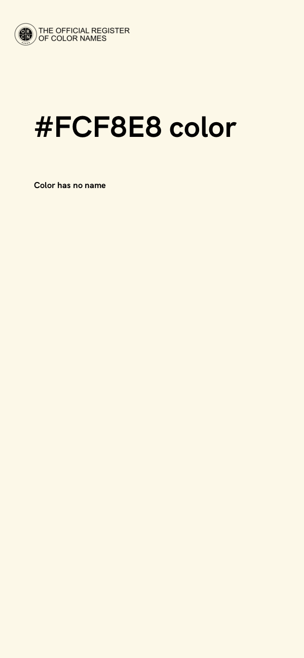 #FCF8E8 color image