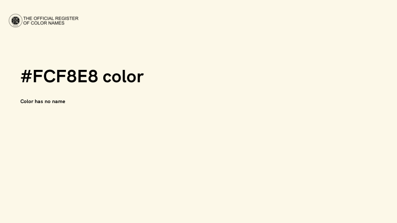 #FCF8E8 color image