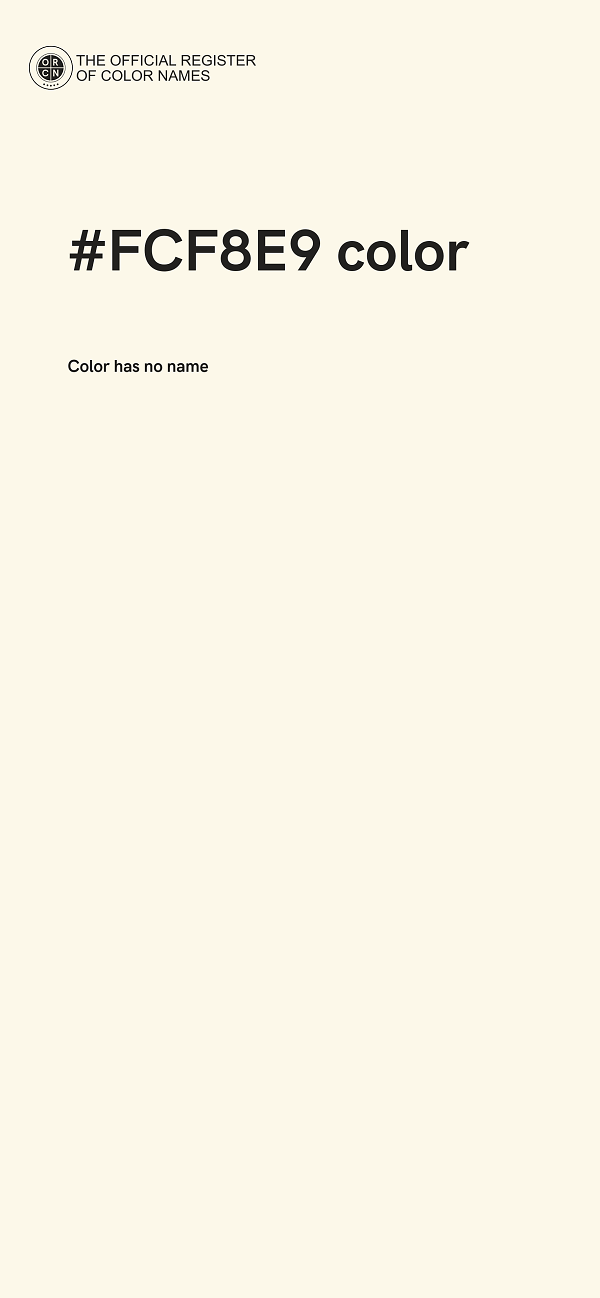 #FCF8E9 color image