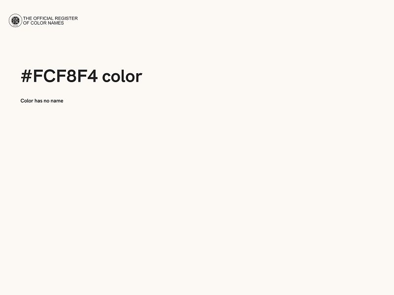 #FCF8F4 color image