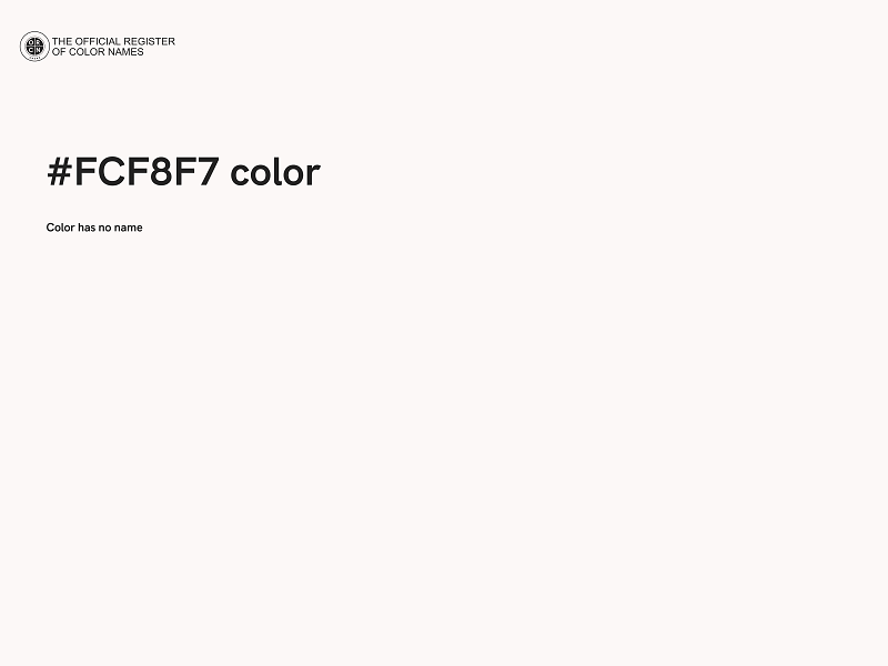 #FCF8F7 color image