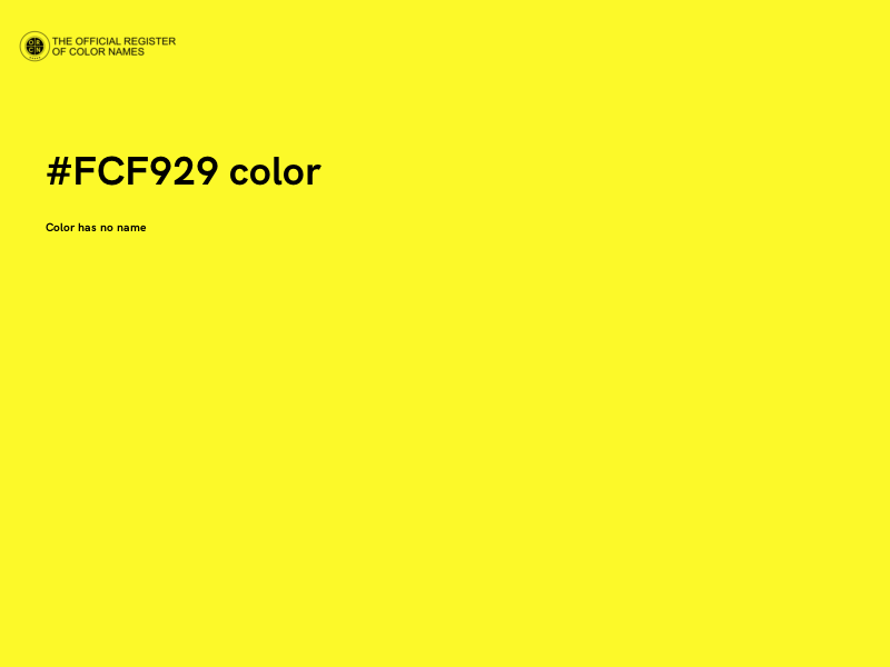 #FCF929 color image