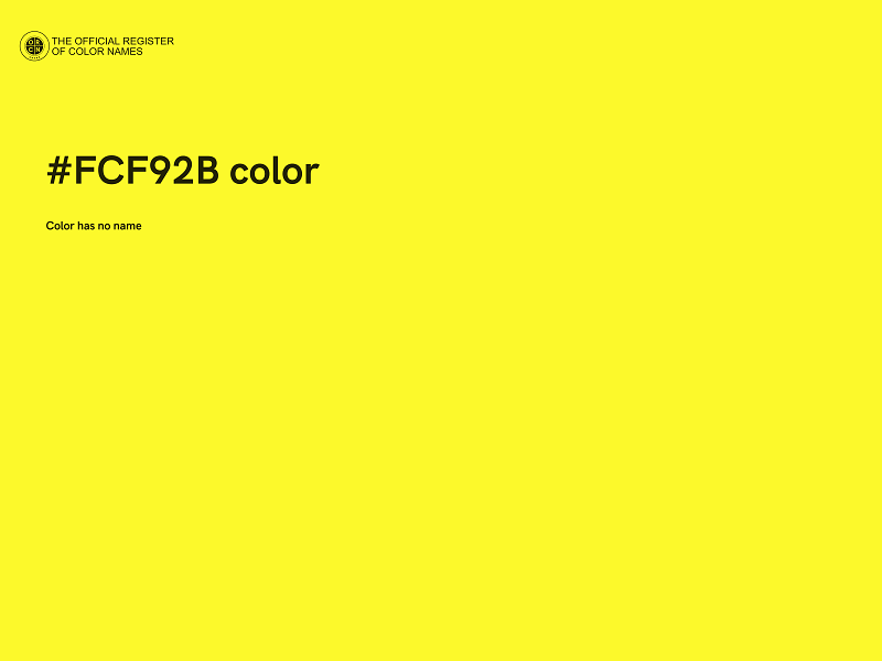 #FCF92B color image