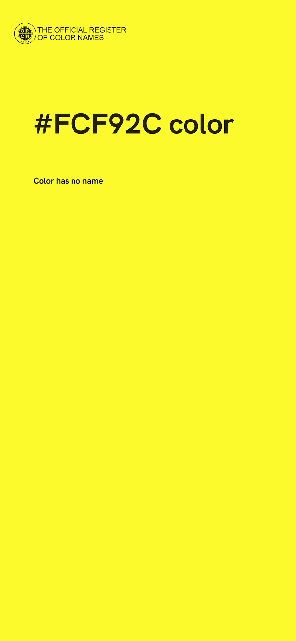 #FCF92C color image