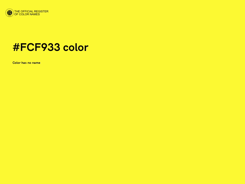 #FCF933 color image