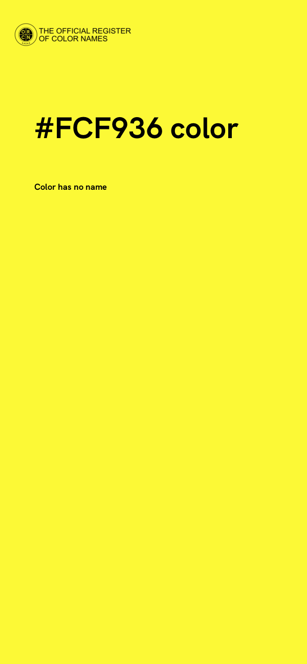 #FCF936 color image