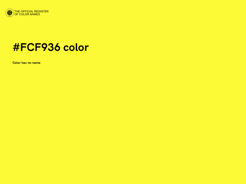 #FCF936 color image
