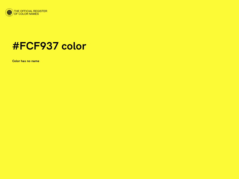 #FCF937 color image