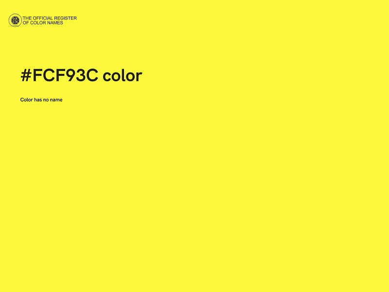 #FCF93C color image