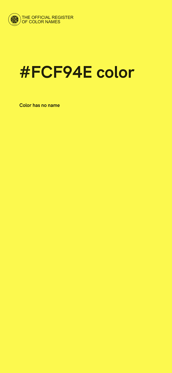 #FCF94E color image