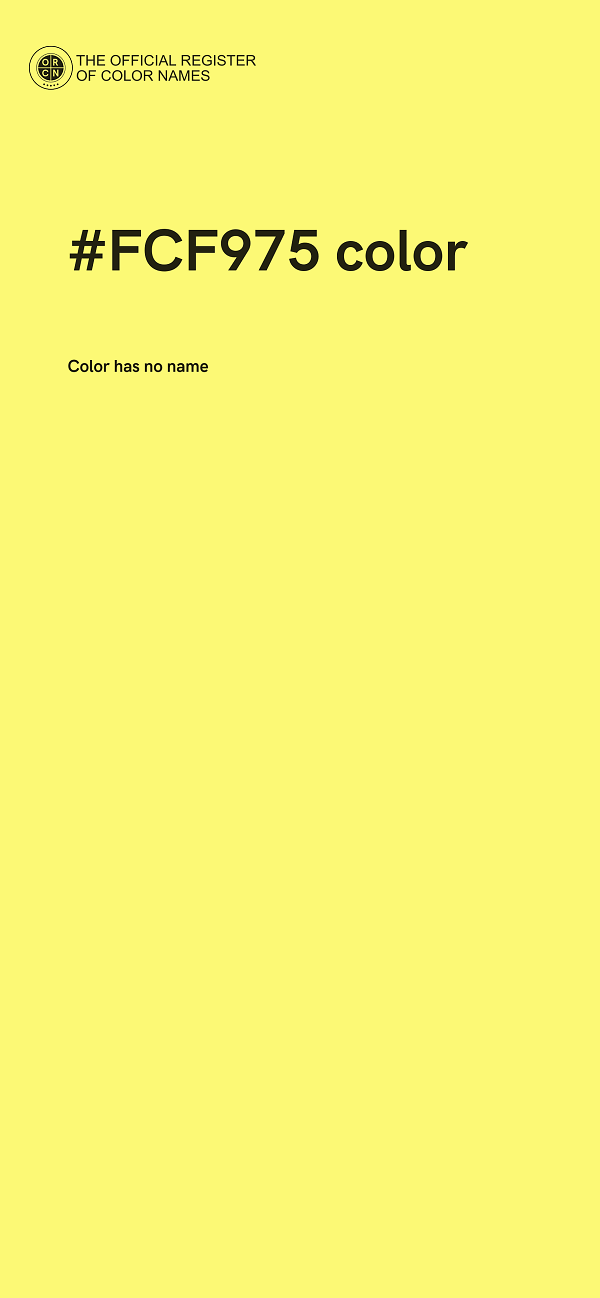 #FCF975 color image