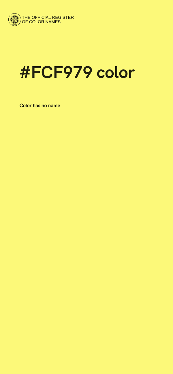 #FCF979 color image
