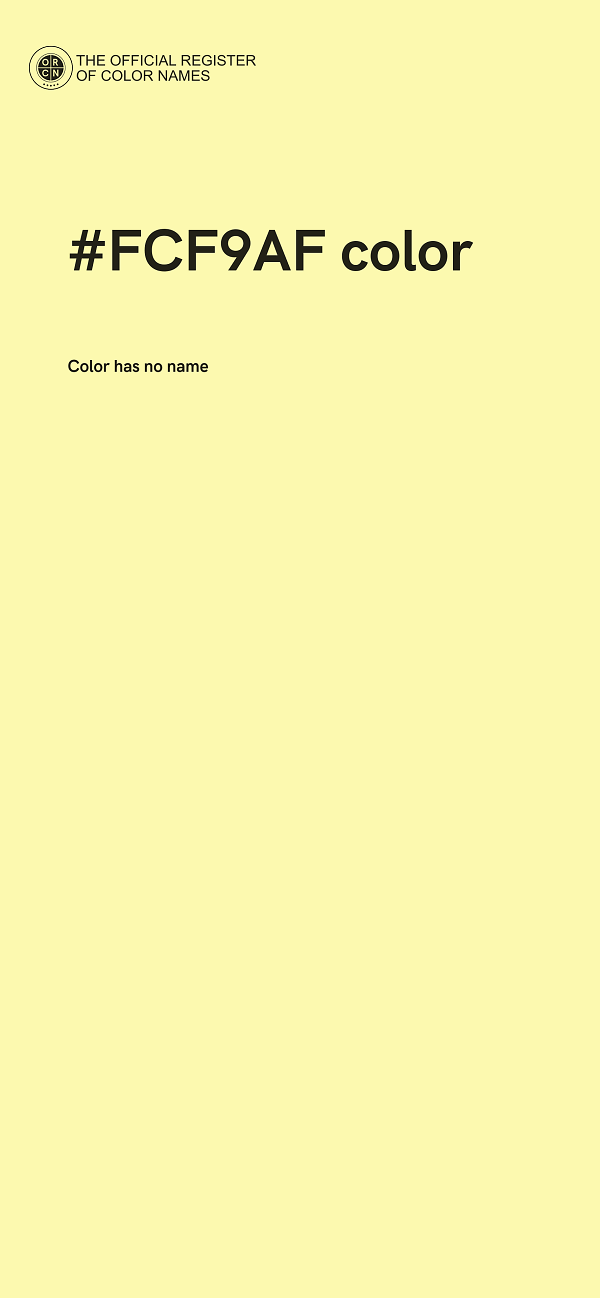 #FCF9AF color image