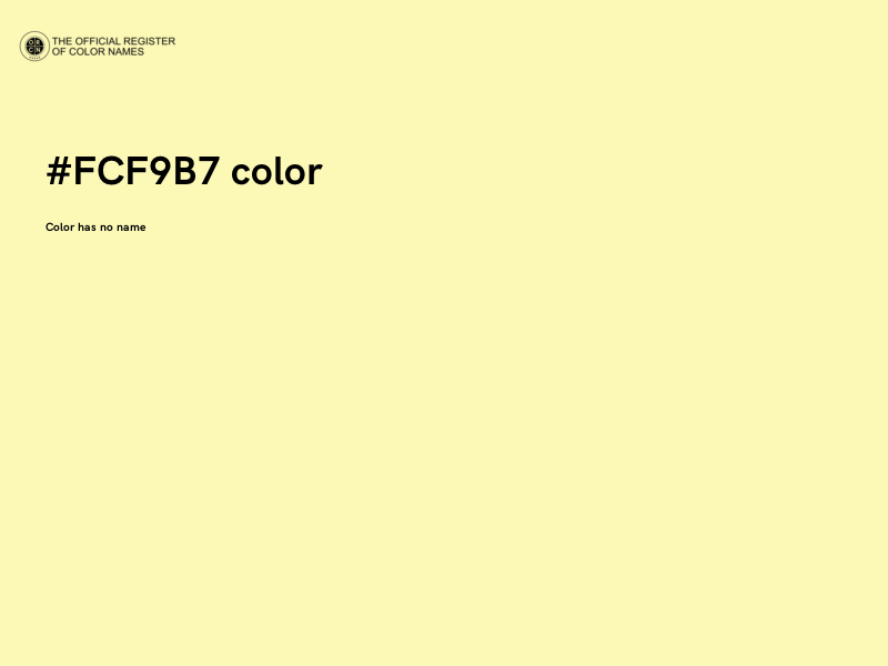 #FCF9B7 color image