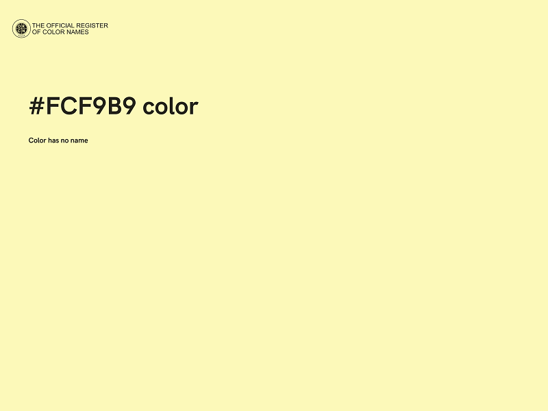 #FCF9B9 color image