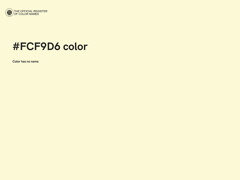 #FCF9D6 color image