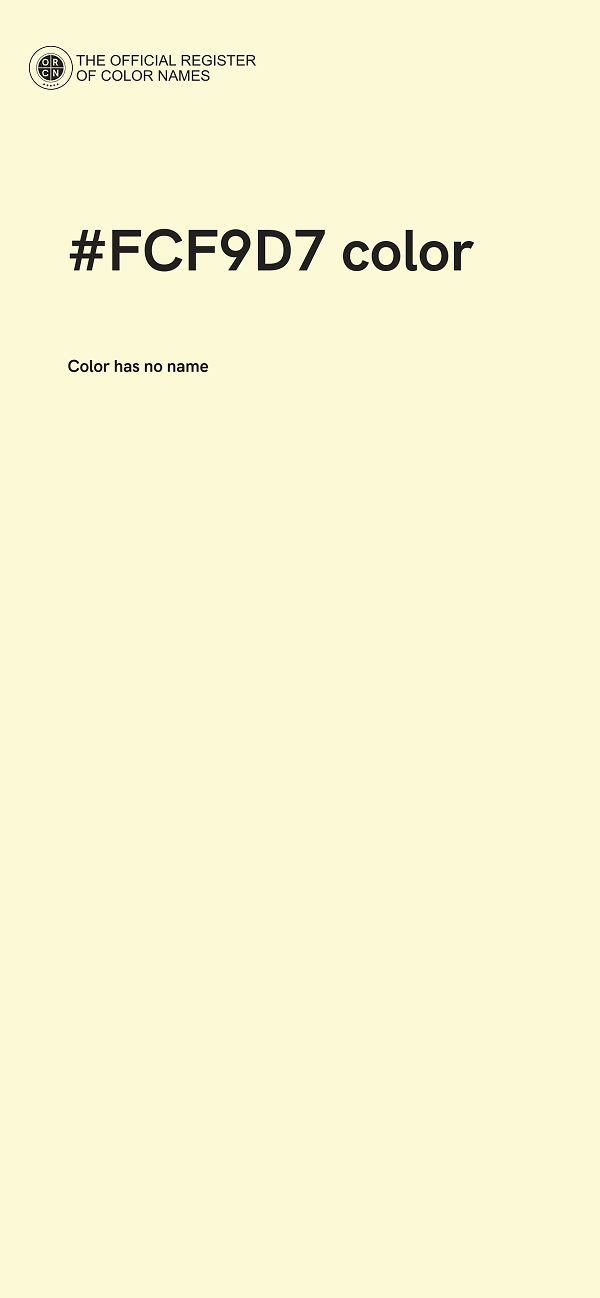 #FCF9D7 color image