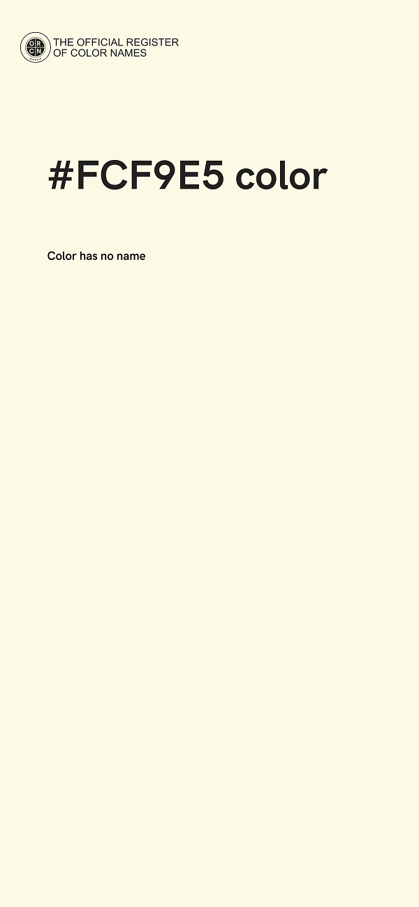 #FCF9E5 color image