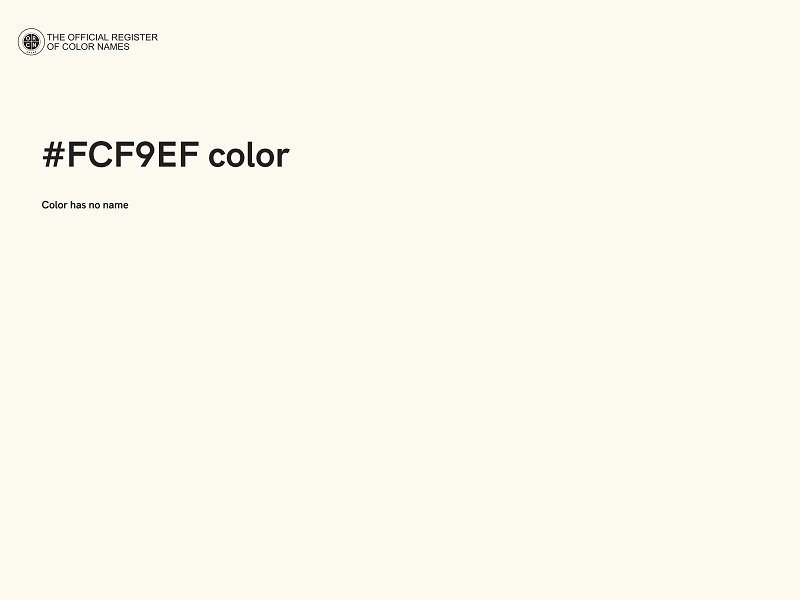 #FCF9EF color image