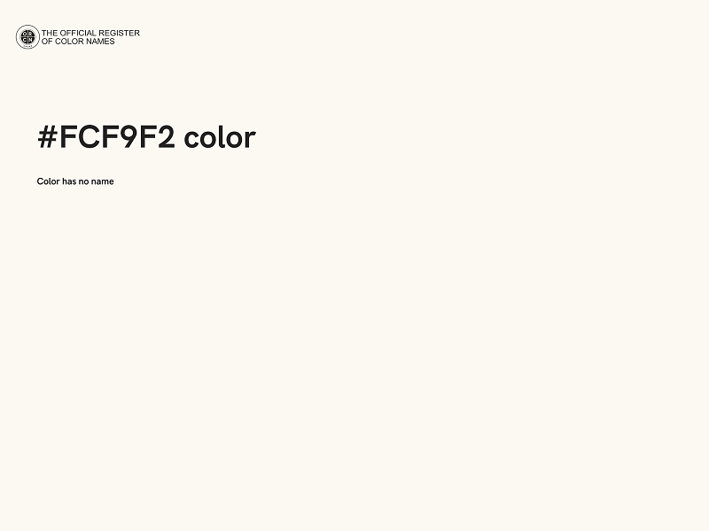 #FCF9F2 color image