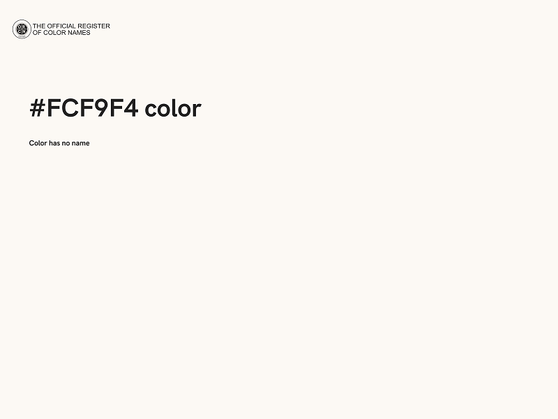 #FCF9F4 color image