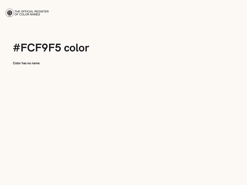 #FCF9F5 color image