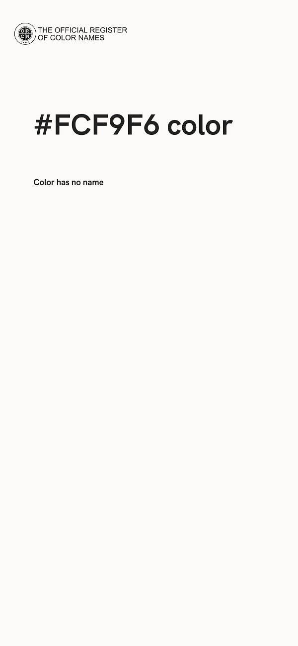 #FCF9F6 color image