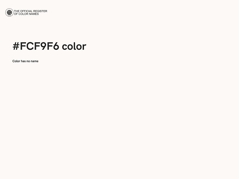 #FCF9F6 color image