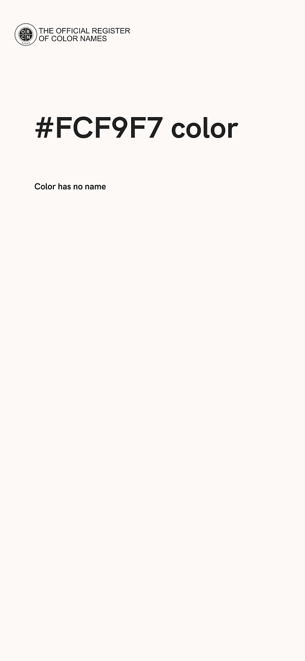 #FCF9F7 color image