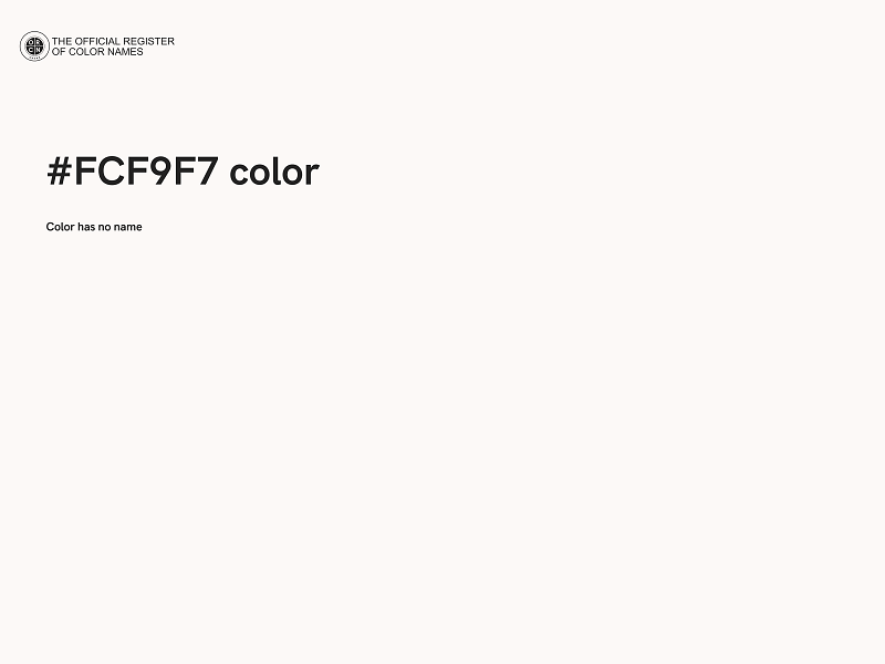 #FCF9F7 color image
