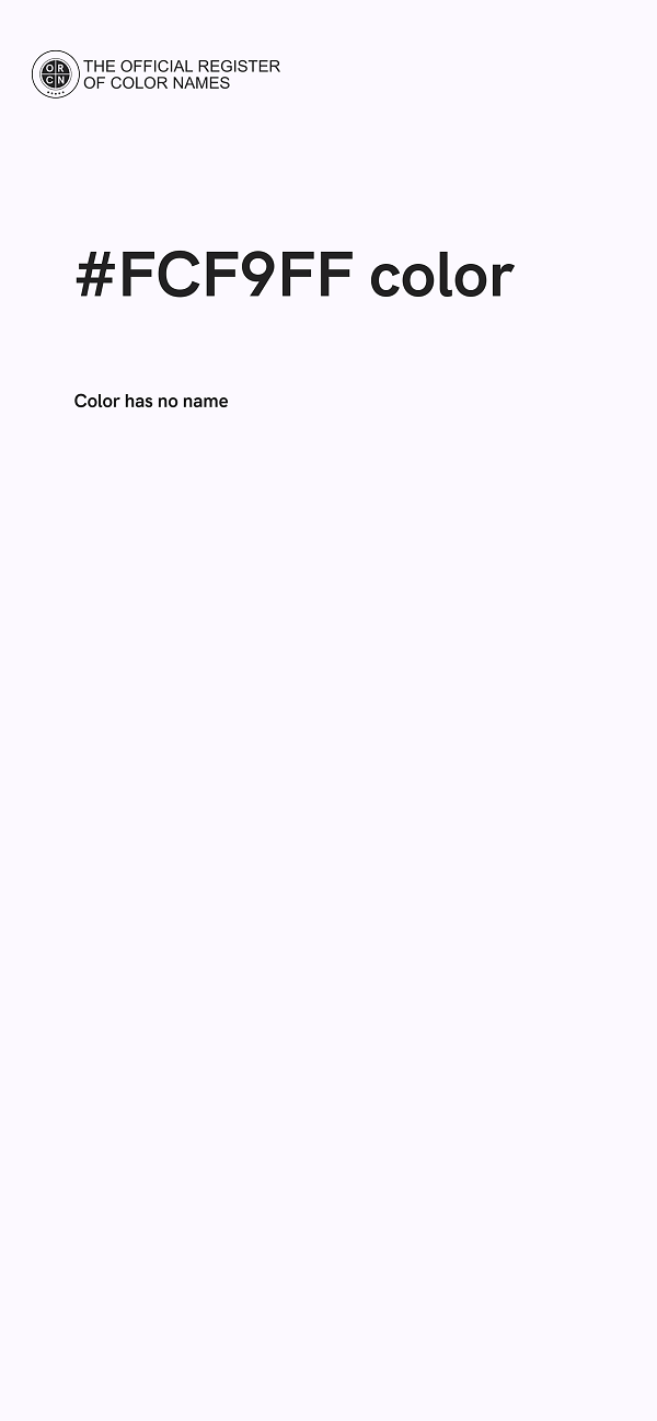#FCF9FF color image