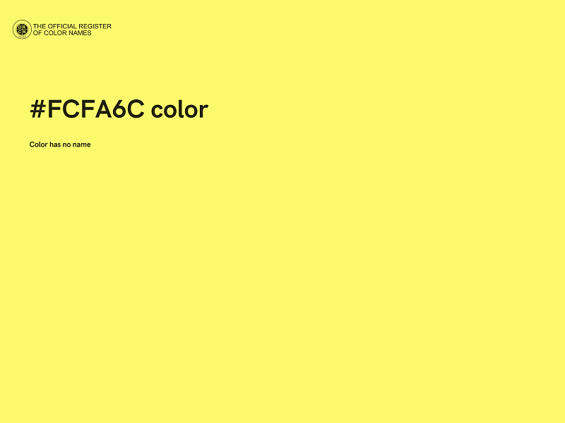 #FCFA6C color image