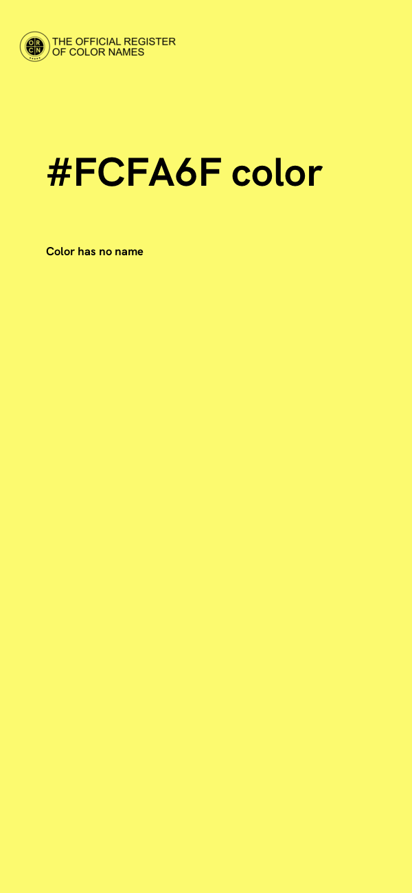 #FCFA6F color image
