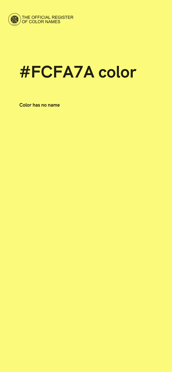 #FCFA7A color image