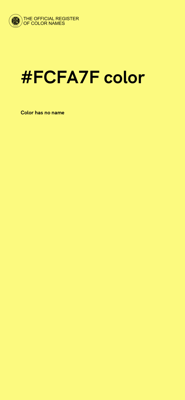 #FCFA7F color image