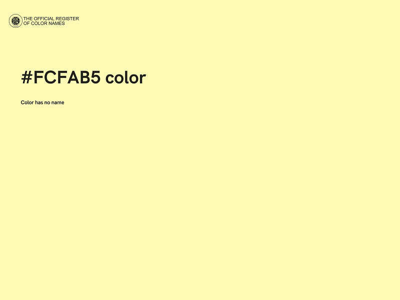 #FCFAB5 color image