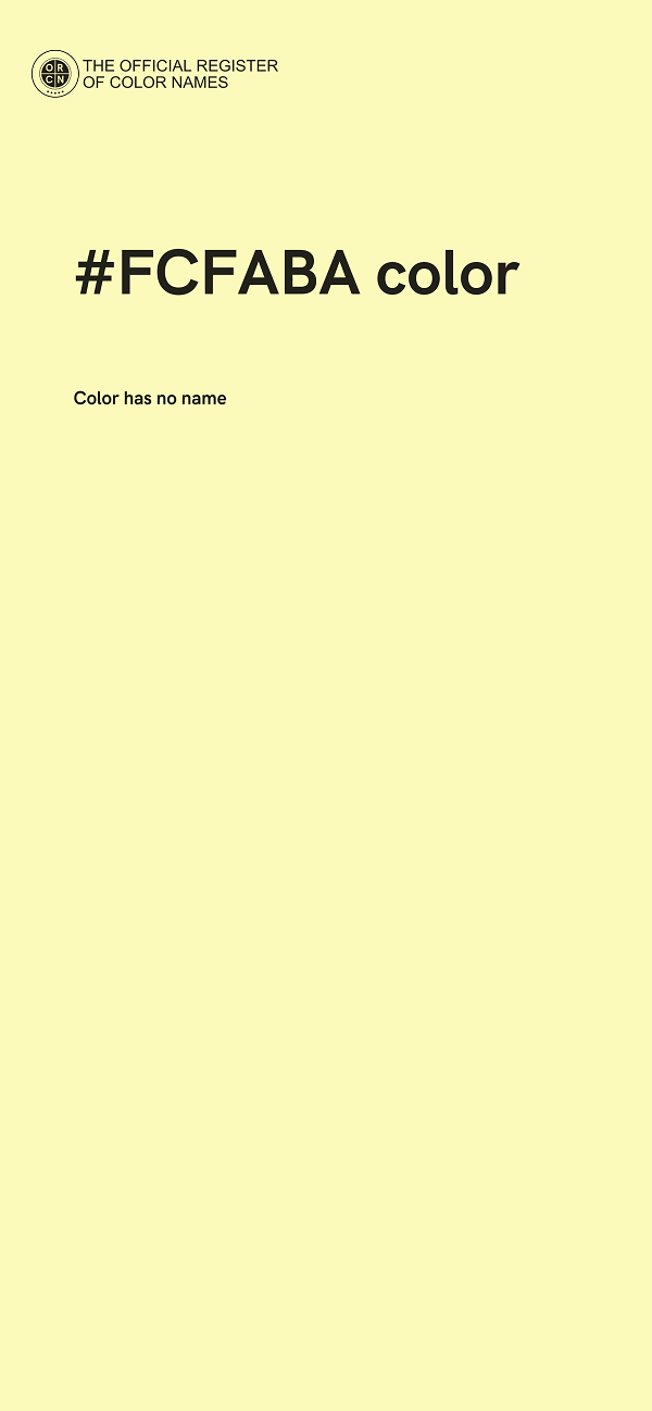 #FCFABA color image