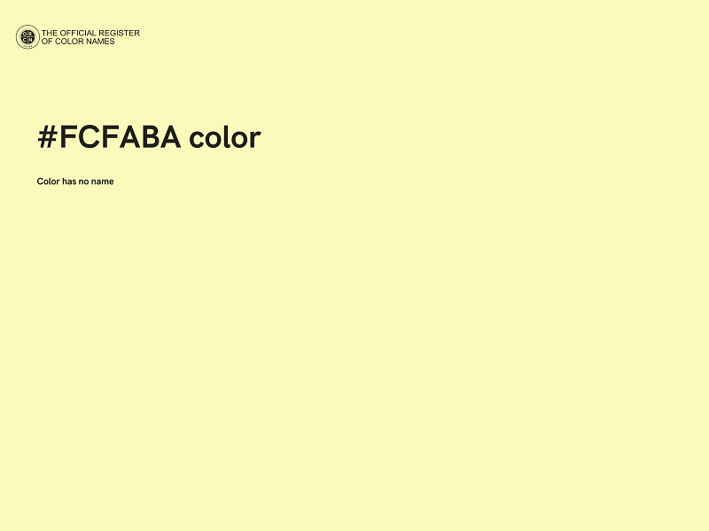 #FCFABA color image