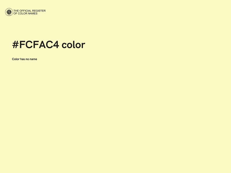 #FCFAC4 color image