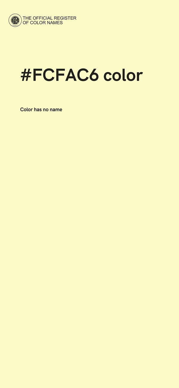 #FCFAC6 color image