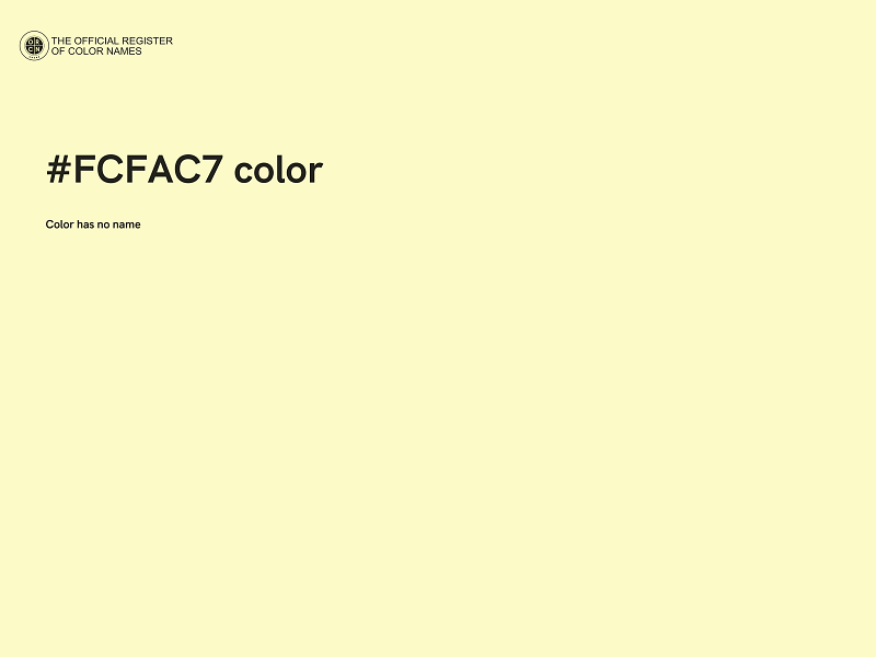 #FCFAC7 color image