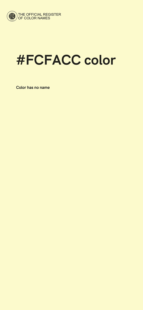 #FCFACC color image