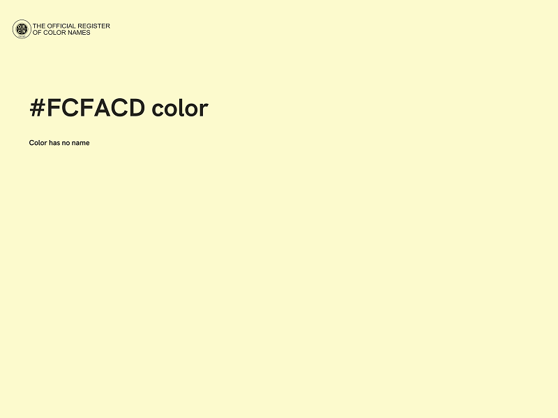 #FCFACD color image