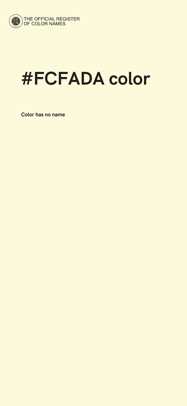 #FCFADA color image