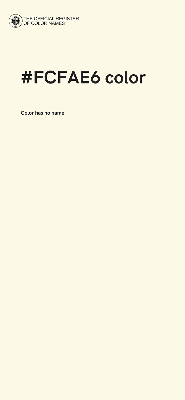 #FCFAE6 color image