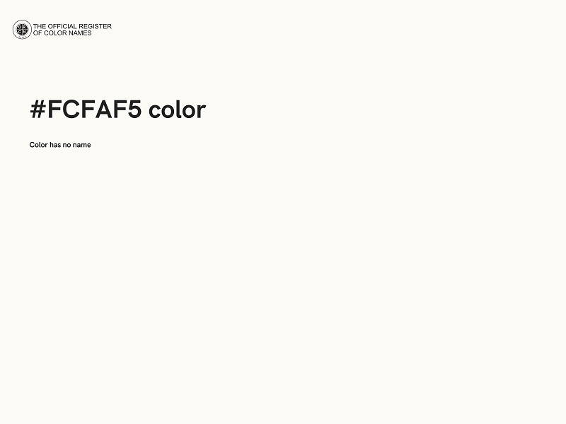#FCFAF5 color image