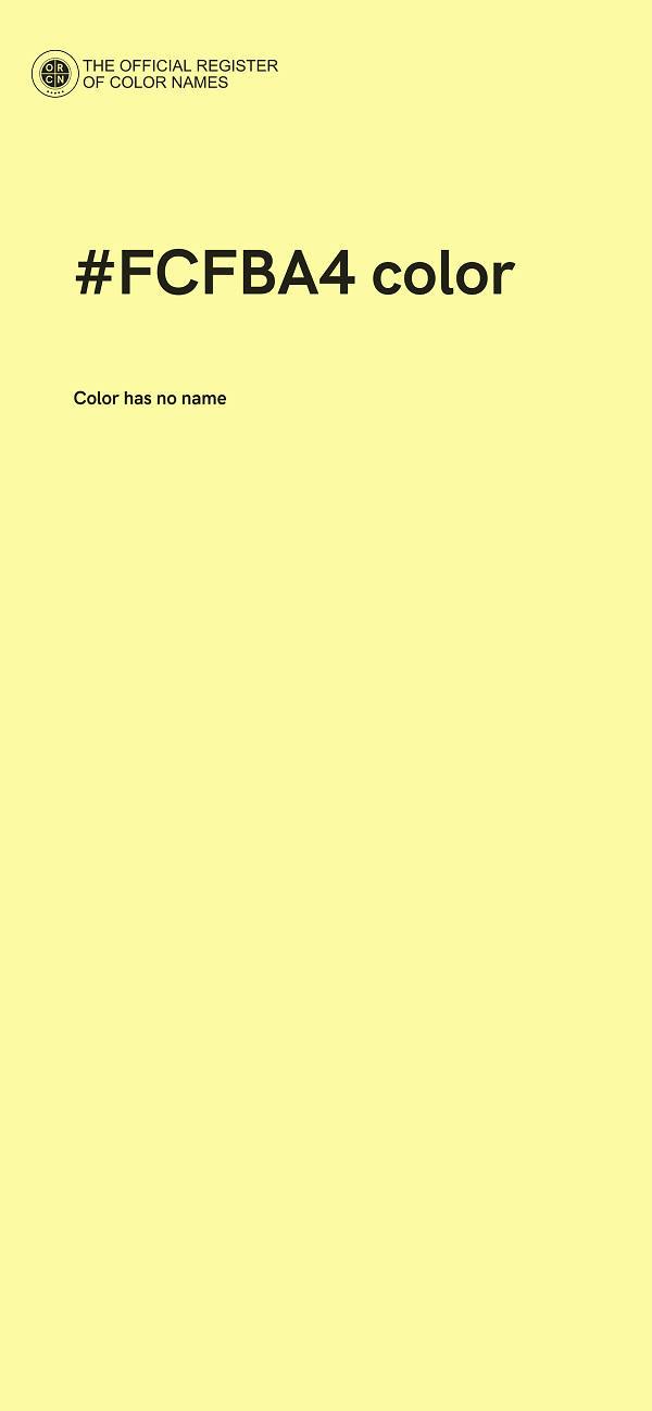 #FCFBA4 color image