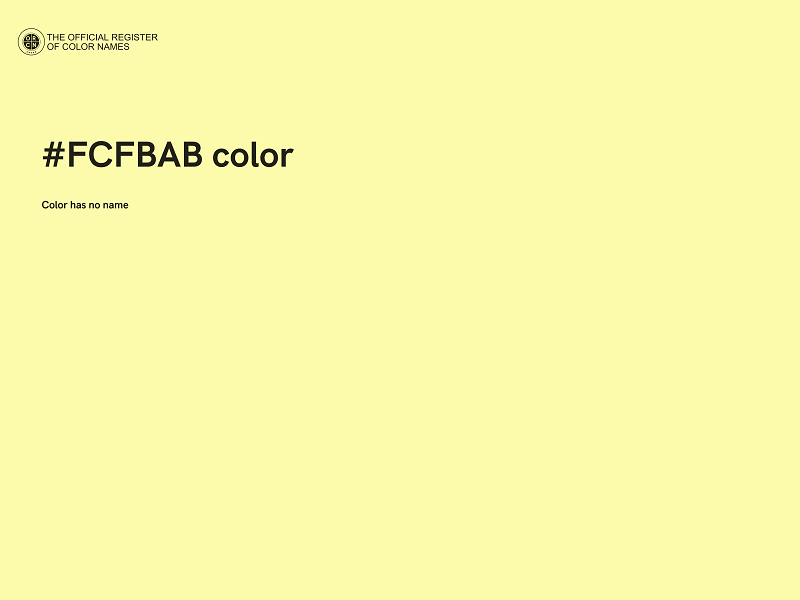 #FCFBAB color image